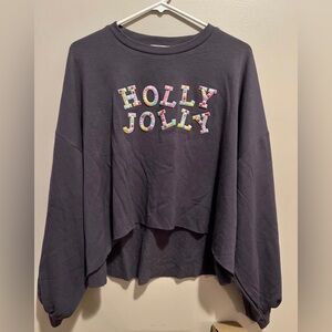 NWT Zenana brand high low style sweatshirt, size large